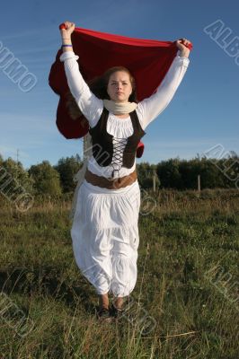 windy  young lady