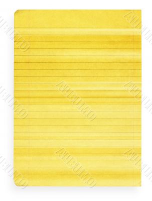 yellow stained lined paper
