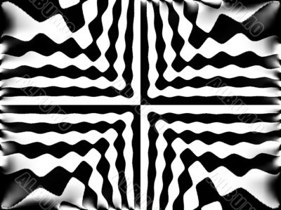 wavy black and white symmetry pattern