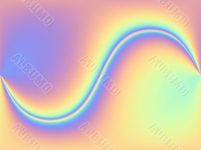 Sine wave rainbow colours