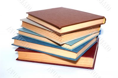 Isolated books on a white background.