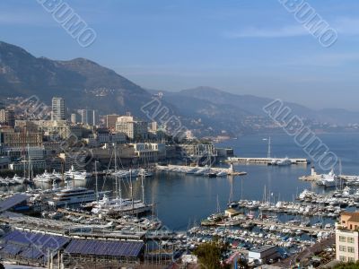 monaco. the mediterranean sea view