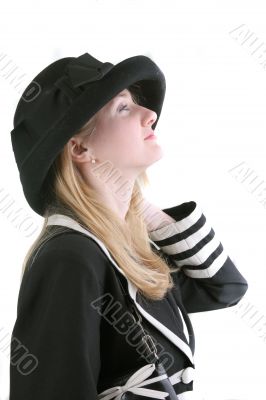 pretty young lady in hat pretty young lady in hat