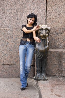 The woman with the Gryphon