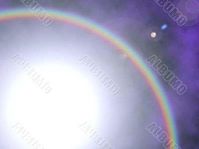 Big white sun with bow