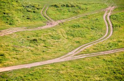 abstract lines of roads