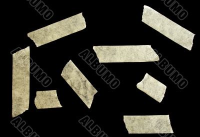 maskign tape over black