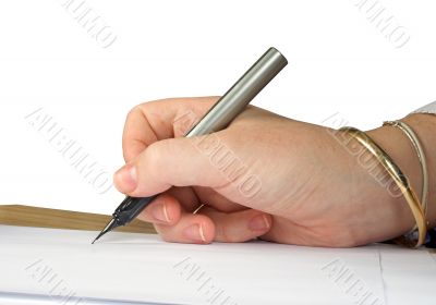 letter signature close up