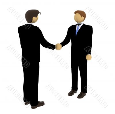 business deal - 3d illustration