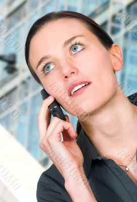 business woman on a cell phone