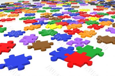 multicolour puzzle pieces