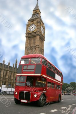 big ben and london bus