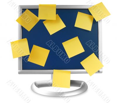 flatscreen monitor with clipping path