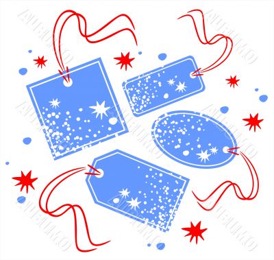 Blue price tags