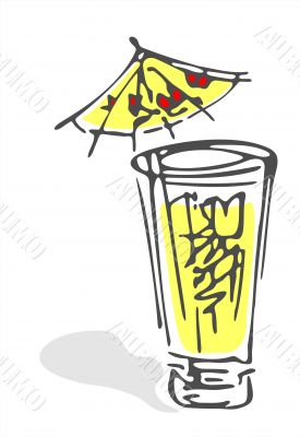 Glass of lemonade