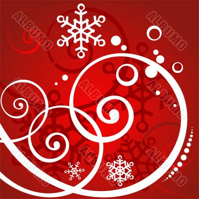 Red winter background Red winter background