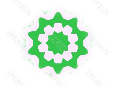 green and white fading cog green and white fading cog