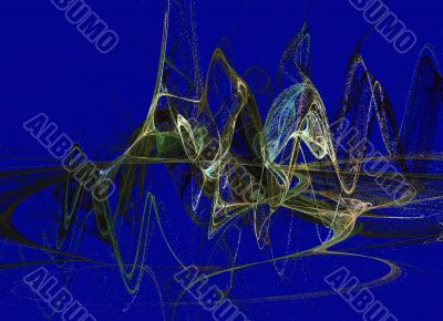 smoke fractal on blue smoke fractal on blue