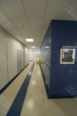 Office building interior: corridor