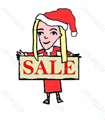 Sally Sell Christmas Sale Sign