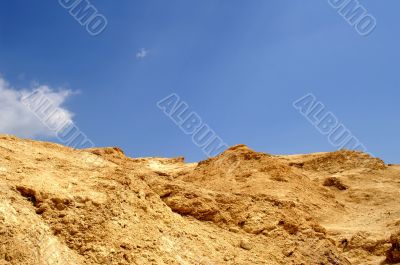 arava desert - dead landscape, stone and sand