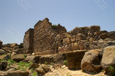 Galilee landscape - old crusaiders castle