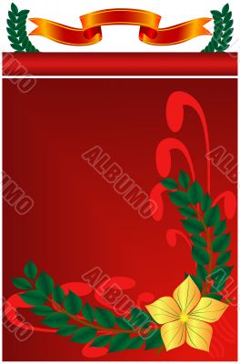 Grunge floral background. Vector illustration.