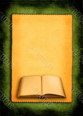 book against retro background #2
