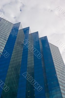 Modern Skyscraper under a cloudy sky