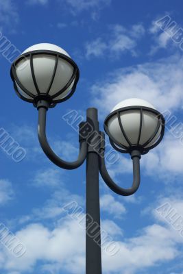 Lamps on the riverside promenade, near Brisbane CBD