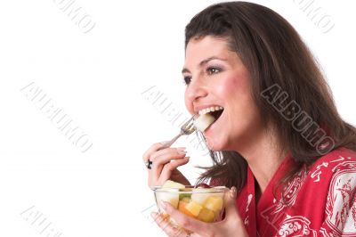 Eating fruit Eating fruit