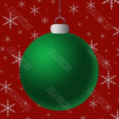 Blank Green Silver Ornament