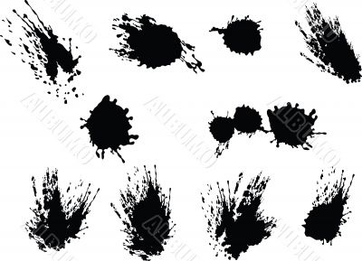 These are black vector splats silhouette