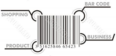 Bar code graphic with signs