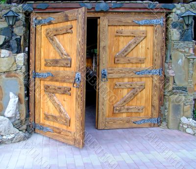 Entrance in the cafe