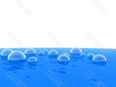 clean liquid of blue color