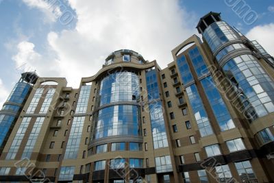 modern building over blue sky background