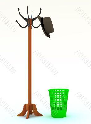 floor peg and refuse bin