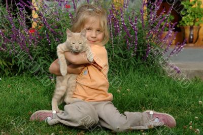the girl with a cat the girl with a cat