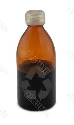 bottle with recycle symbol