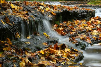 Autumn waterfall in Estonia