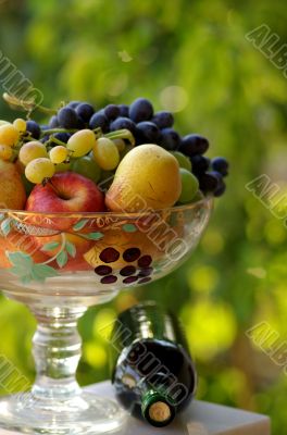  Wine With Fruit Basket.