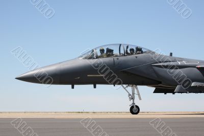 F-15 taxi cockpit view