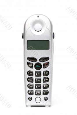 cordless phone over white