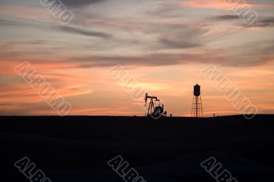 pumpjack sunset