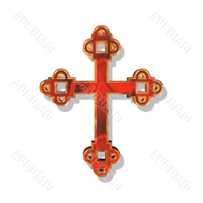 red and golden cross