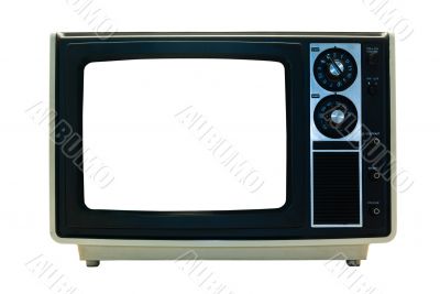 Retro TV - Isolated with Clipping Paths