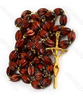 rosary on white