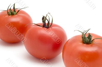 Three tomato close up