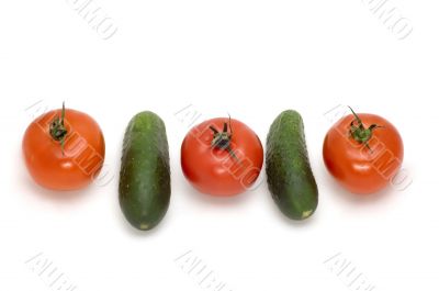 tomato and cucumber